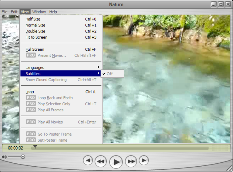 QuickTime Player plays MOV and other video formats