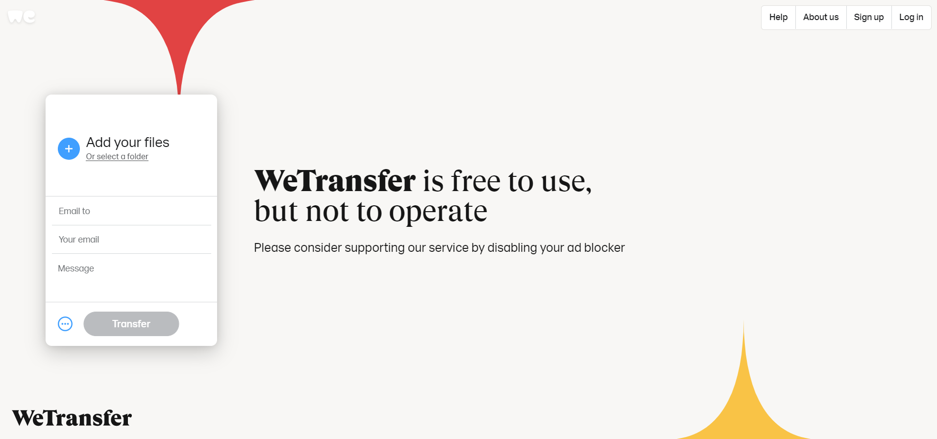 top 10 file-sharing services - wetransfer