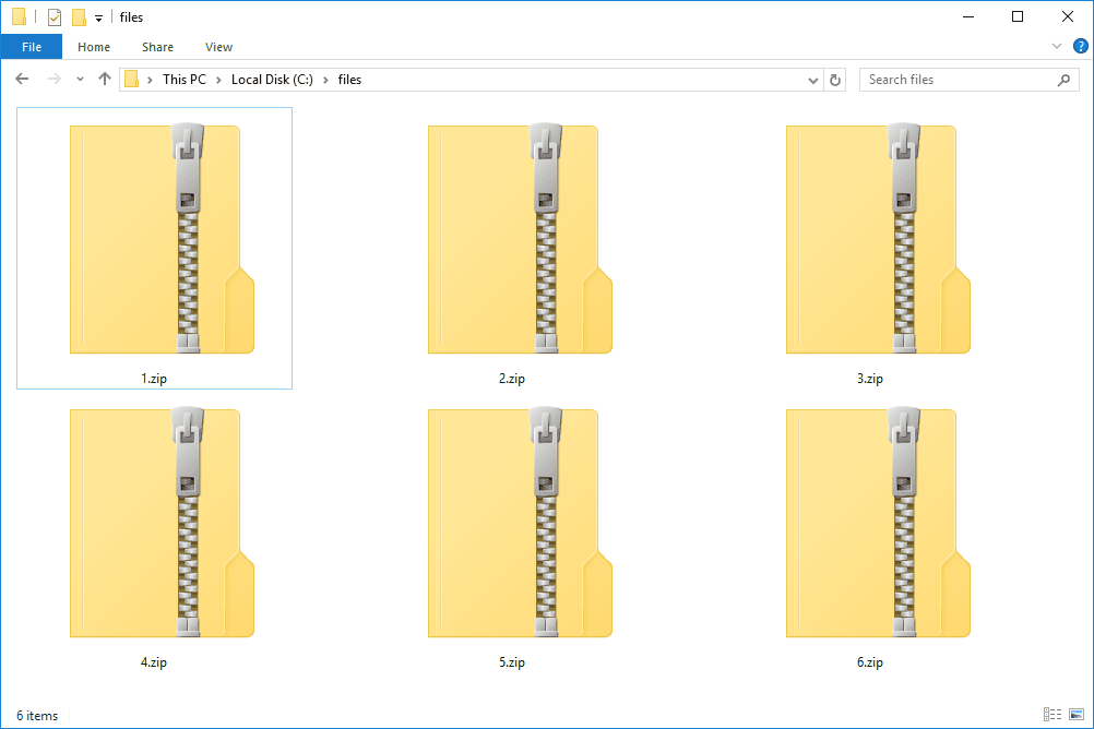 archive file format - zip