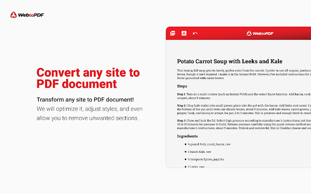 how to convert website to pdf - extension 1
