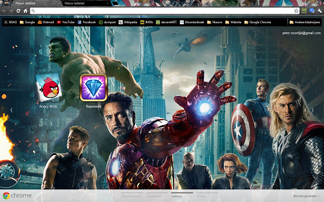 the avengers - google chrome themes