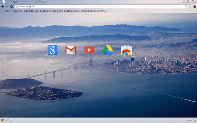 city and the bidge - google chrome themes