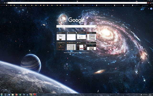 galaxy - google chrome themes