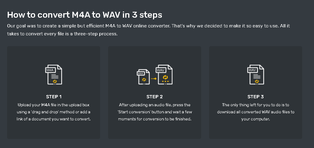 how to convert m4a to wav online