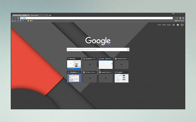 material dark - google chrome themes