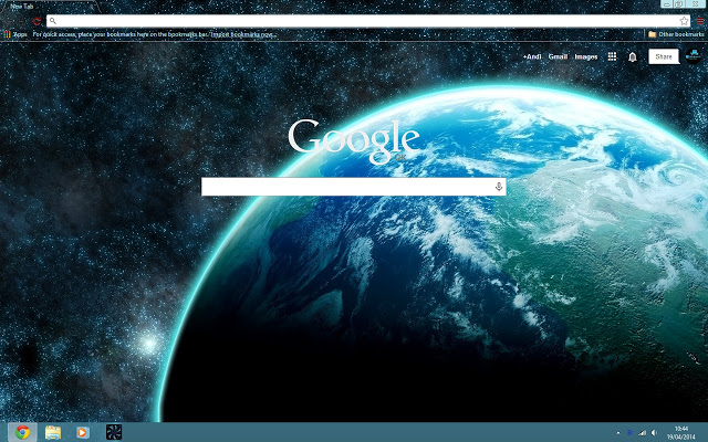 space - google chrome themes