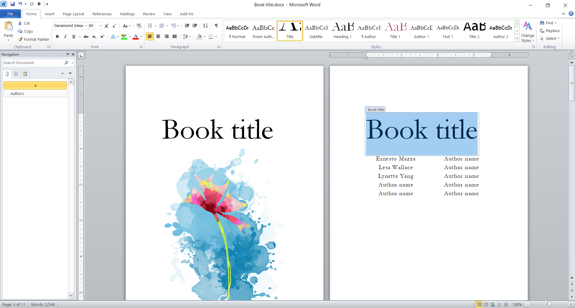 How to make a Word document into a book format using Microsoft Word?