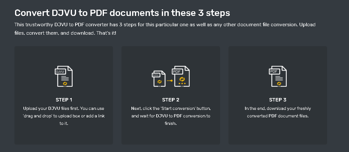 how to convert DjVu to pdf - converter365