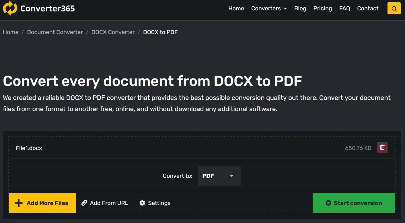 How to convert DOCX to PDF online?
