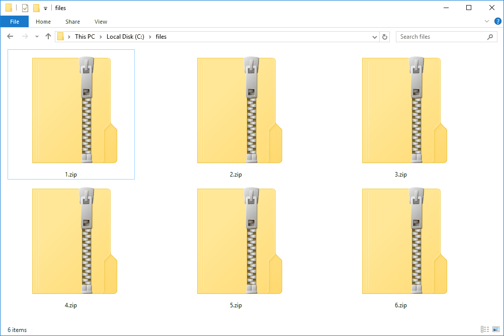 add files to an existing zipped archive - zip files