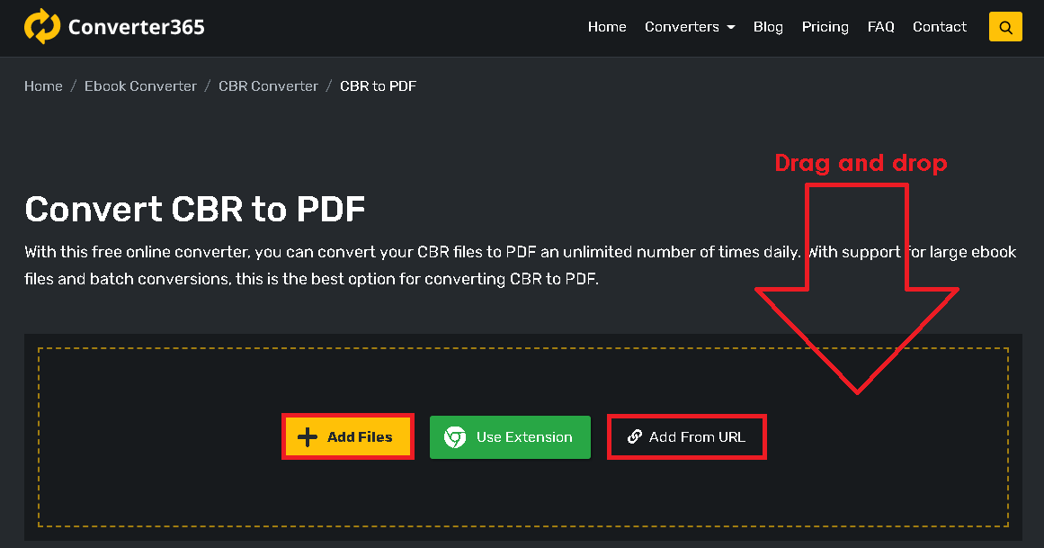 convert cbr to pdf - step 1