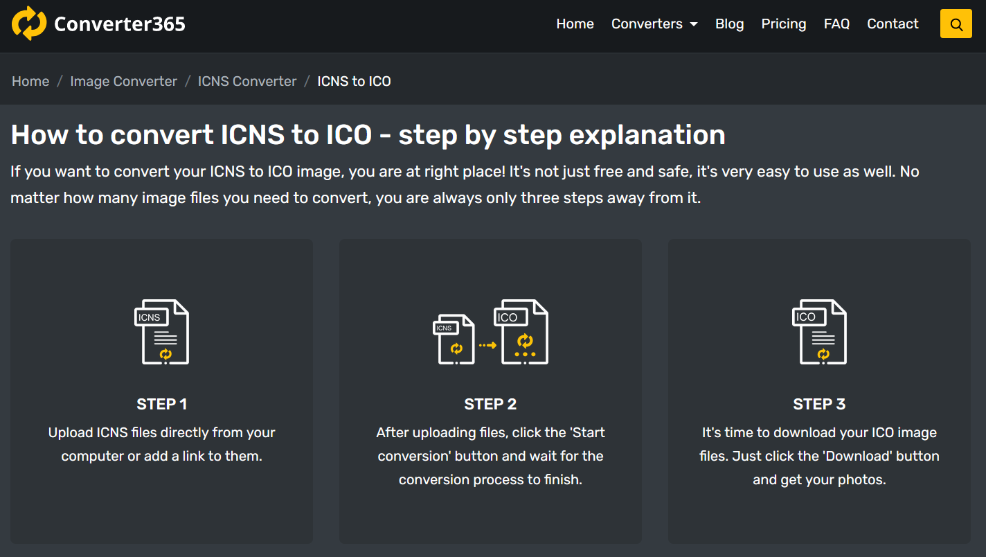 How to convert ICO to ICNS file online?