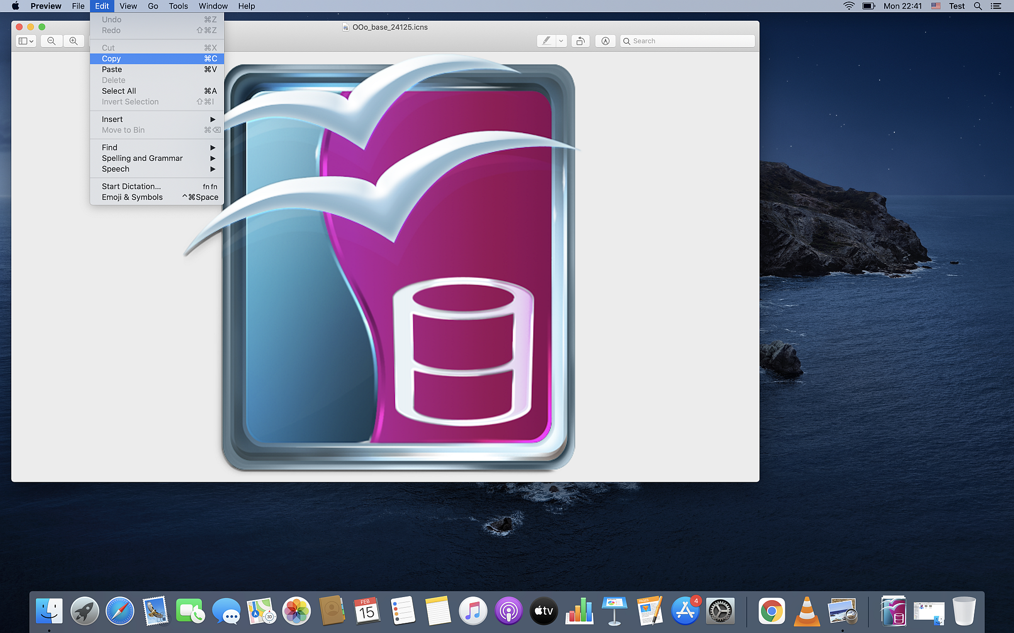 Opened ICNS file in Apple Preview