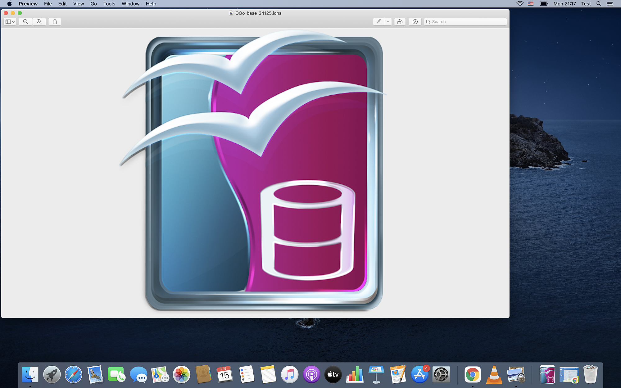 How to open an ICNS file on Mac OS with Apple Preview?