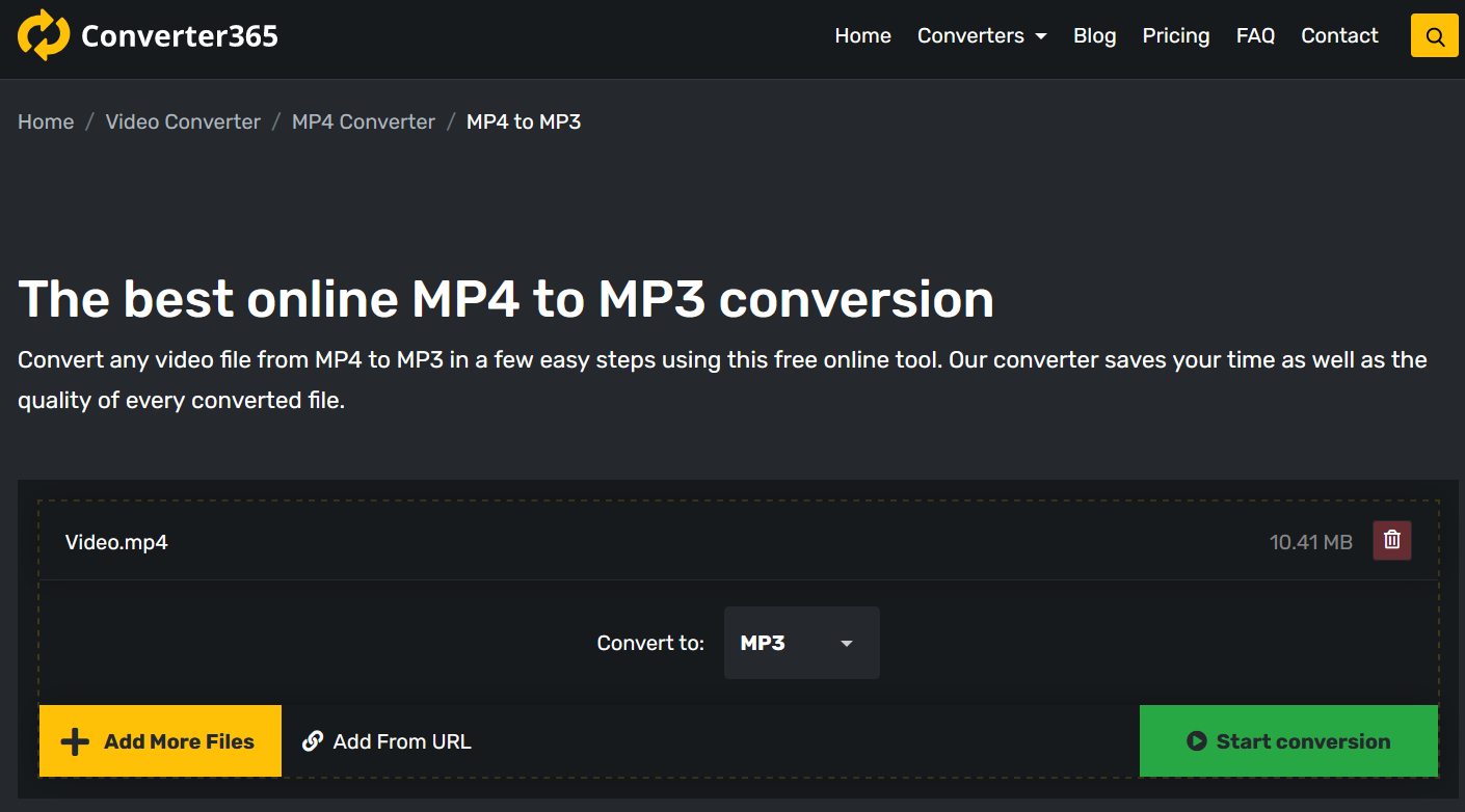 How to convert MP4 to MP3 online?