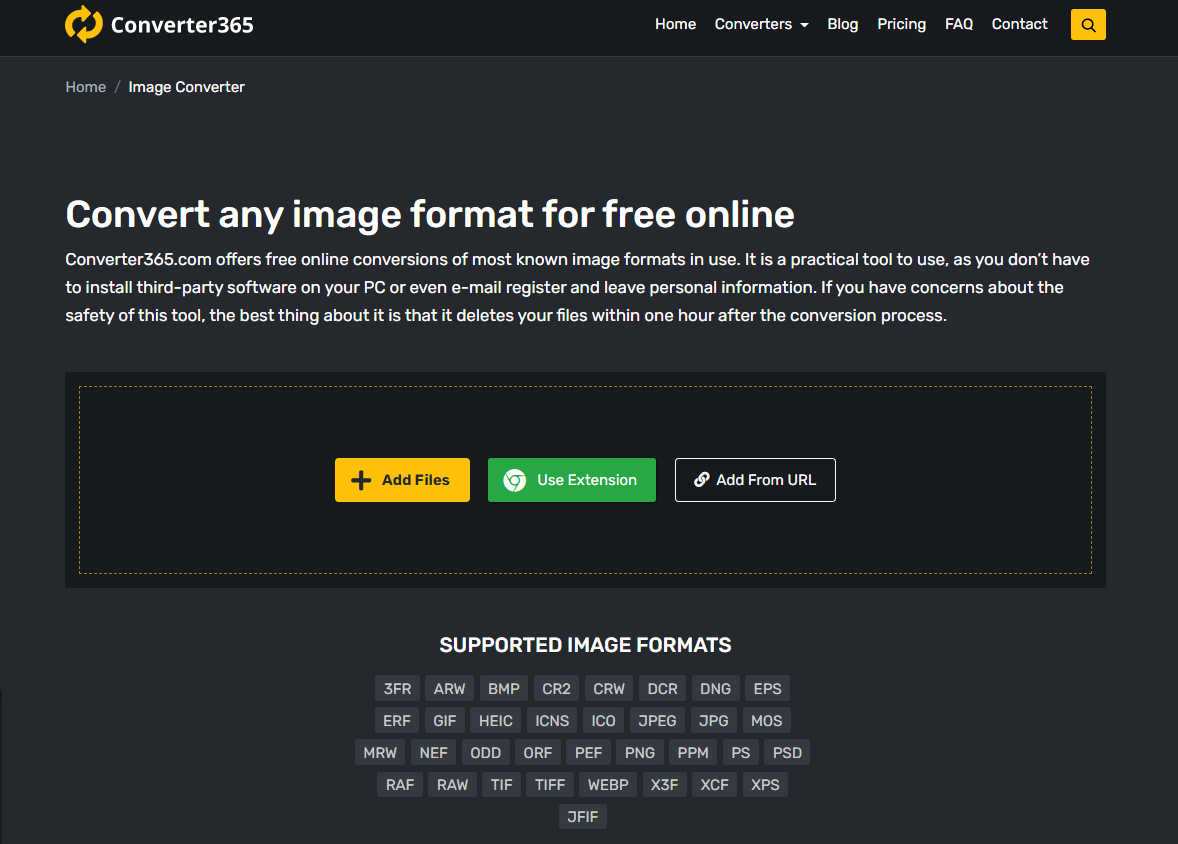 Convert any image format free online