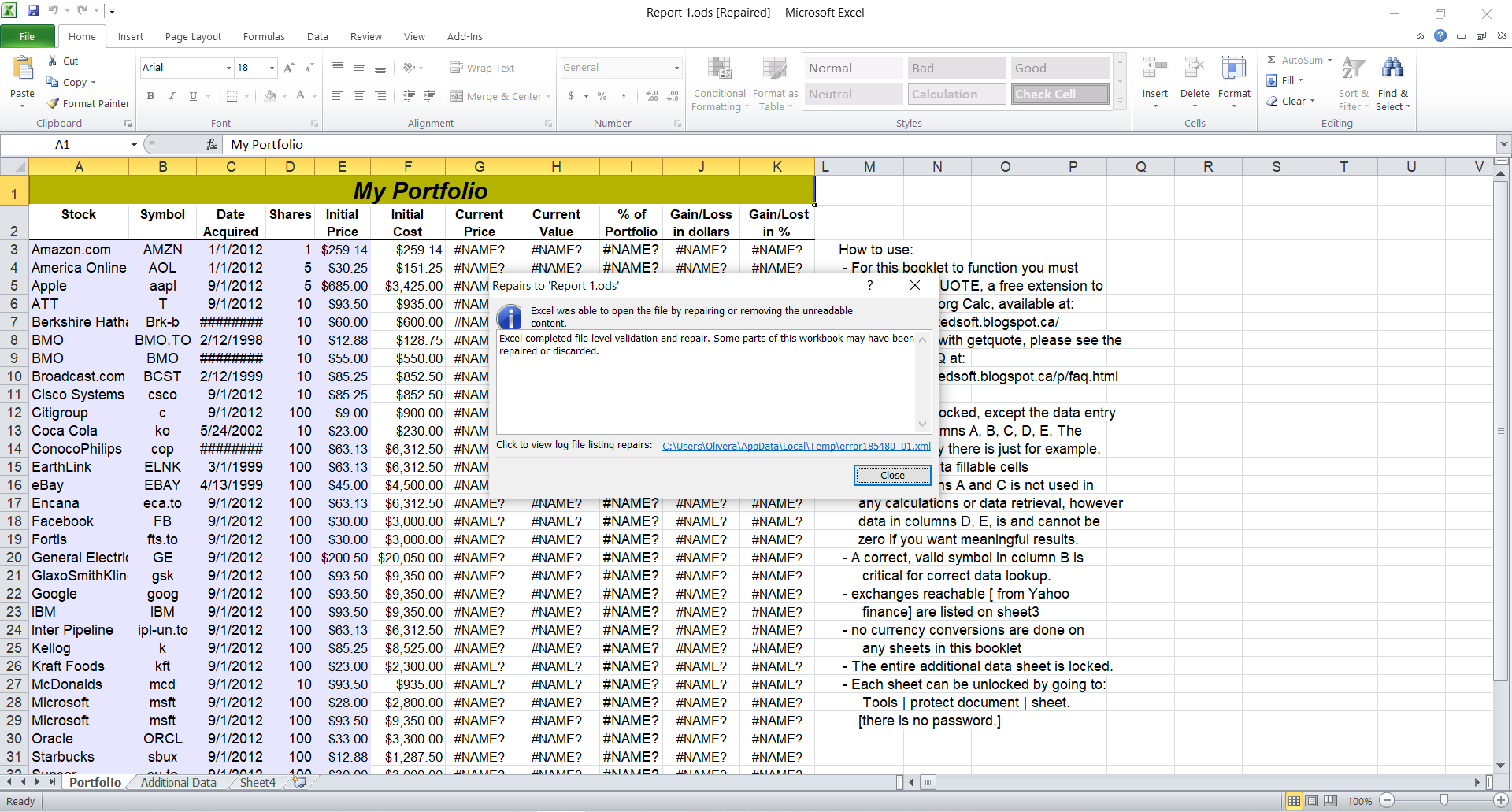 How to convert ODS to XLS using Microsoft Office Excel?