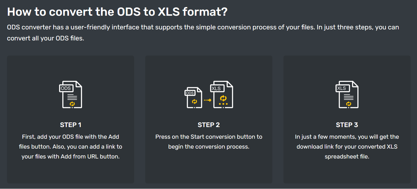 How to convert ODS to XLS online for free?