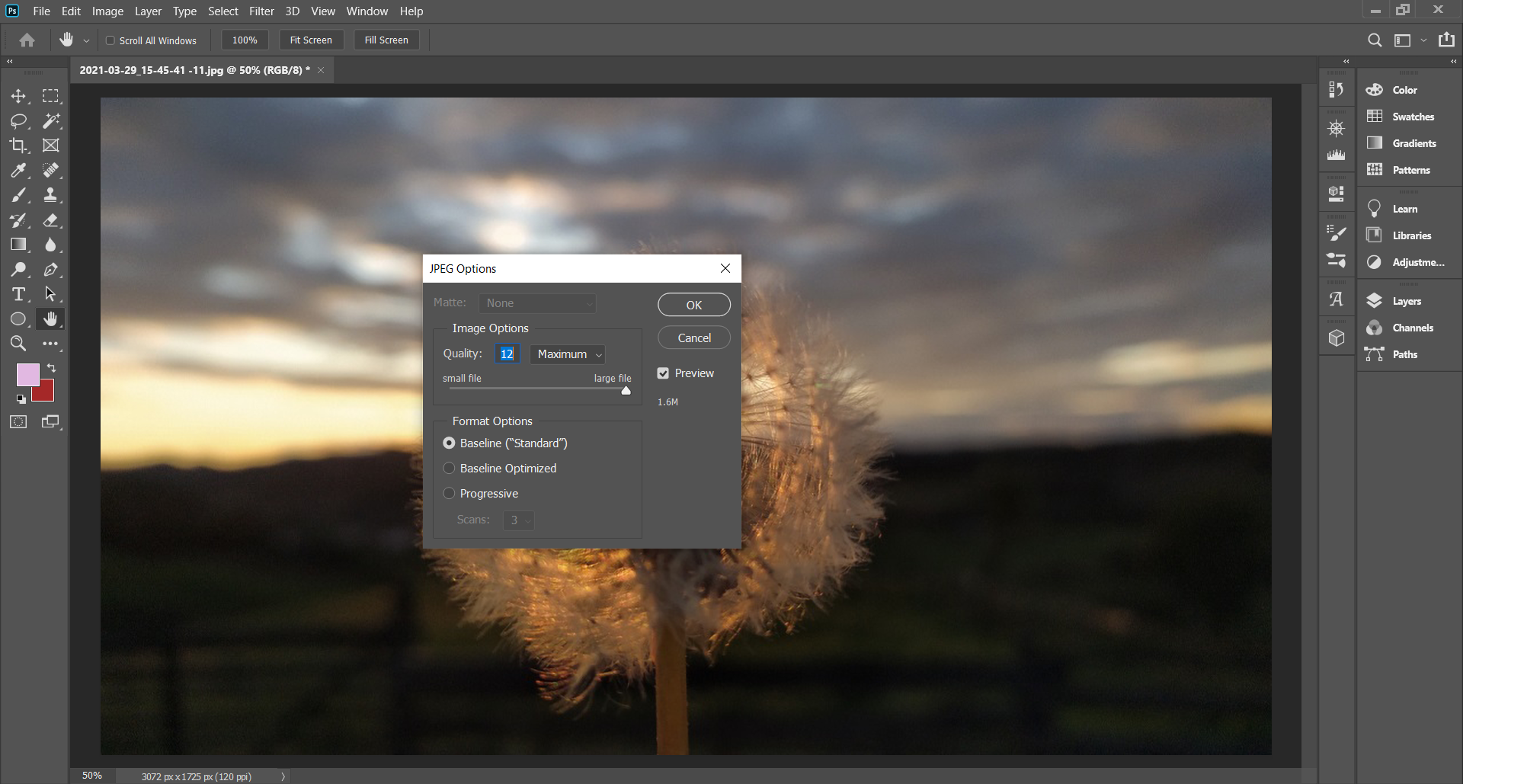 Convert low resolution image to high resolution in Photoshop