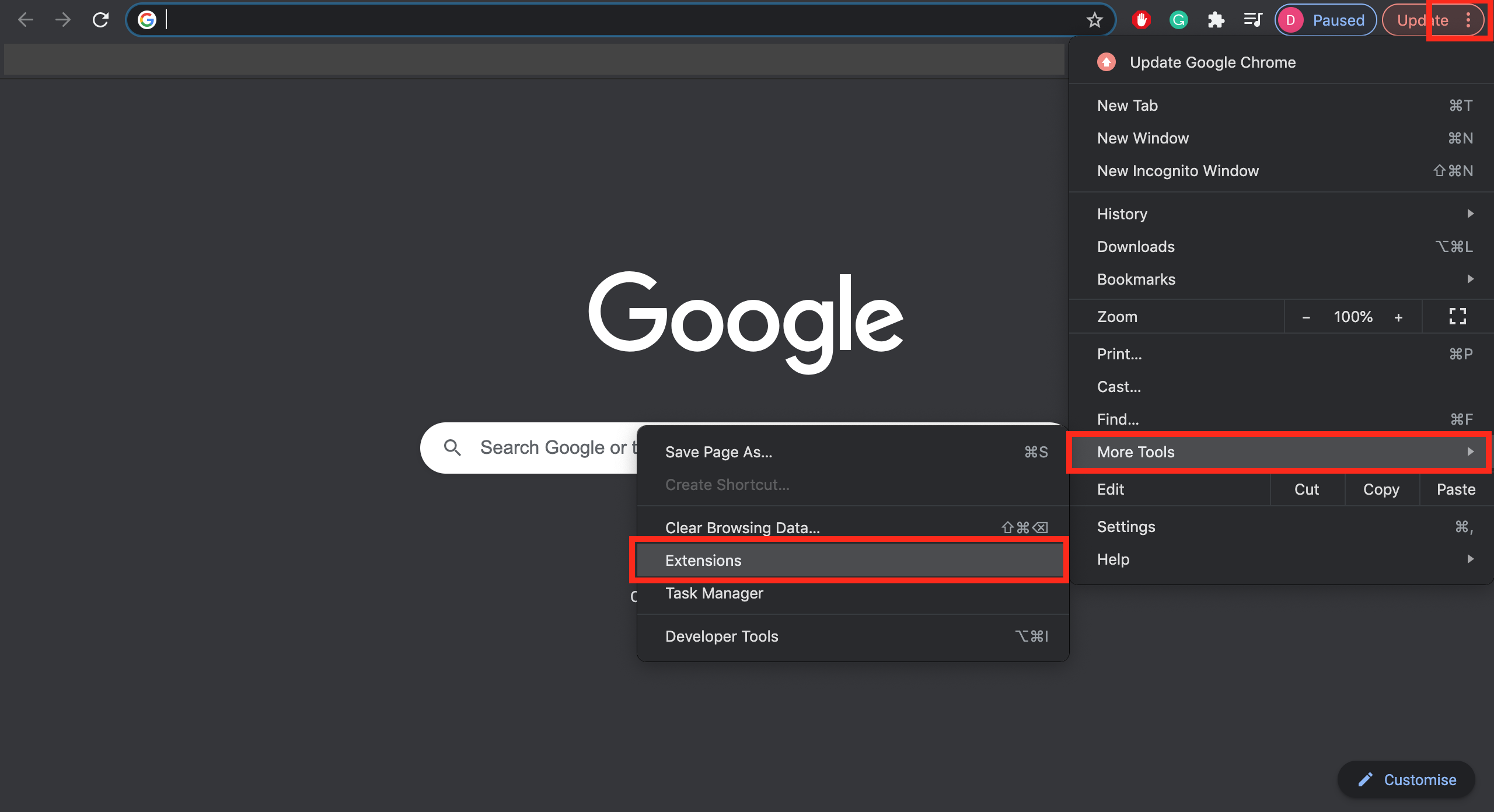 remove converter extensions from chrome steps 1 and 2