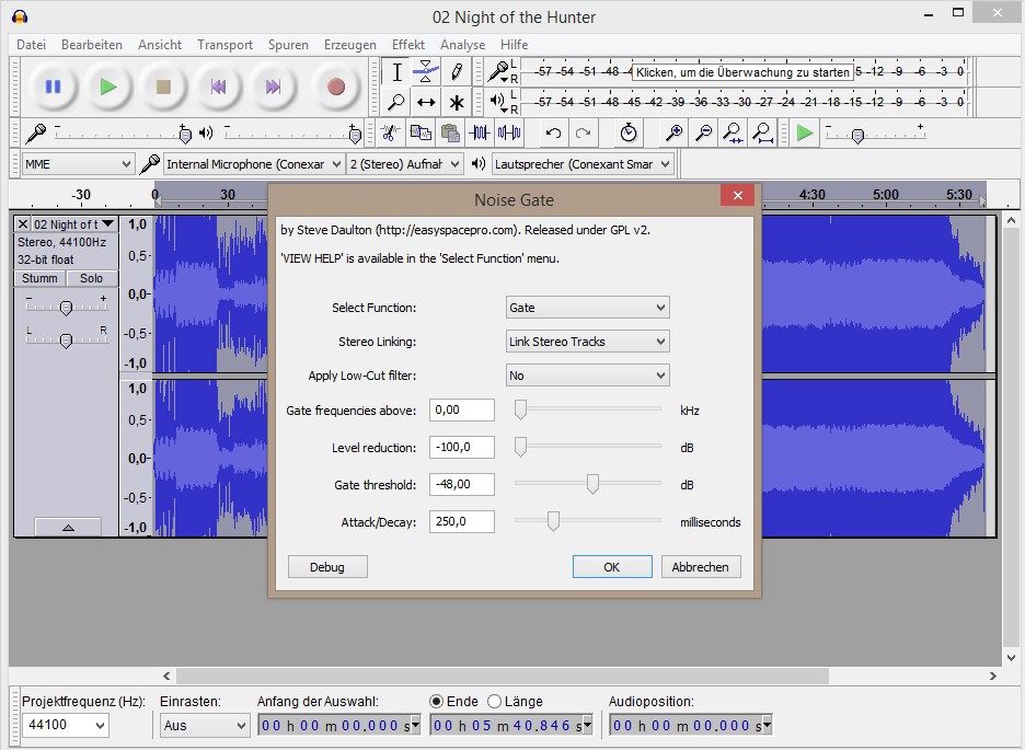 bad audio quality audacity