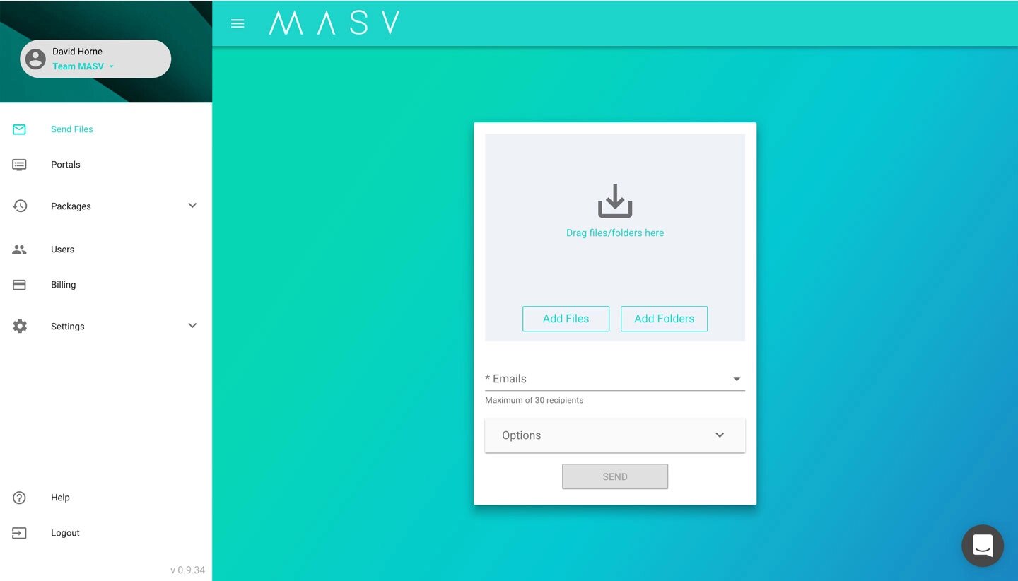 Masv share big files