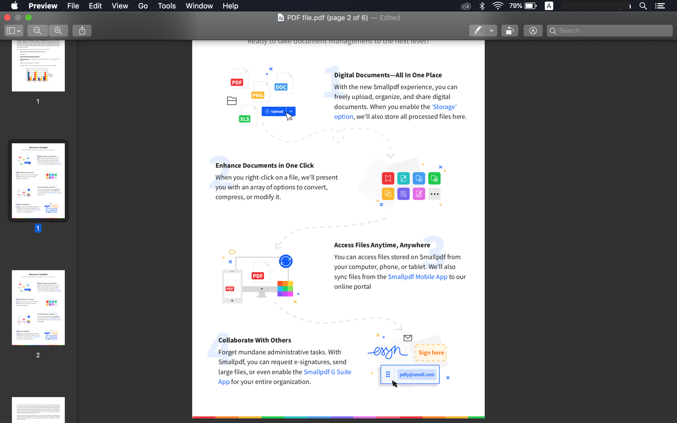 merge pdf files on mac step 3