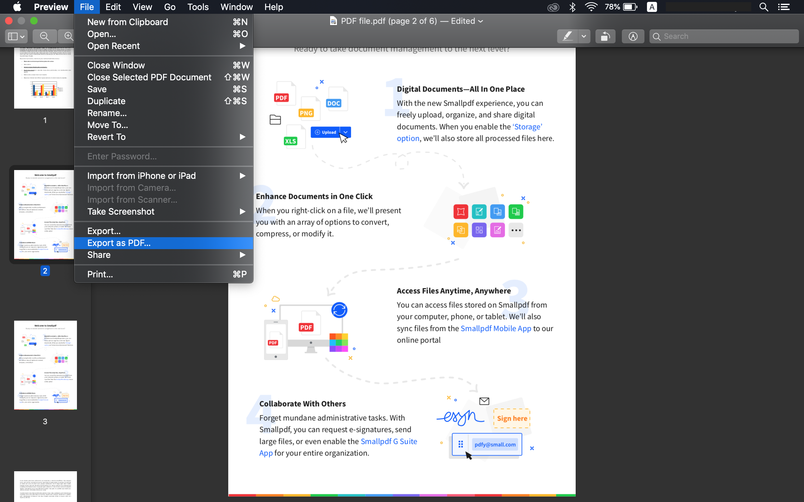 merge pdf files on mac step 4