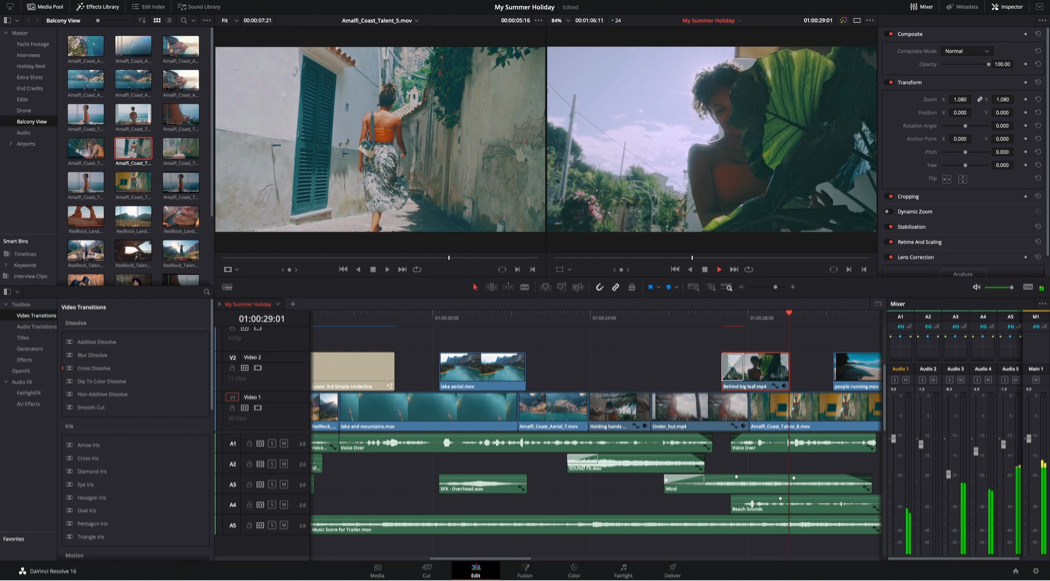 DaVinci resolve free online video tools