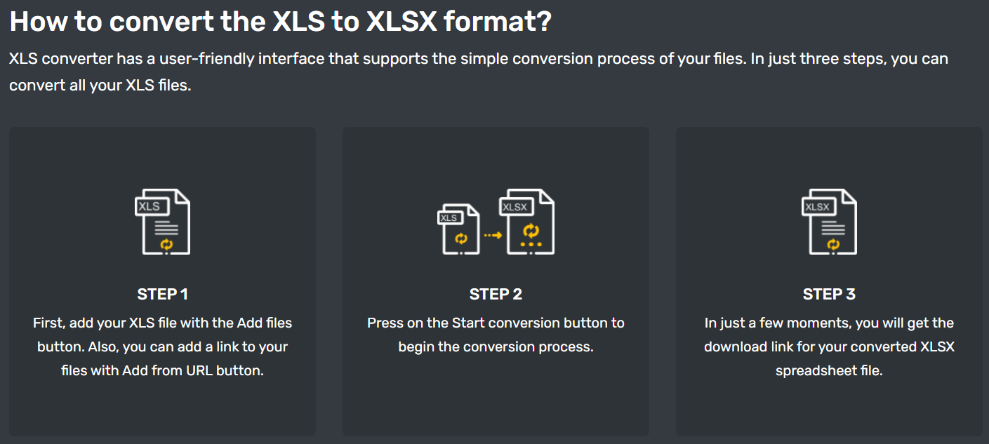 How to convert XLS to XLSX files free online on any operating system?