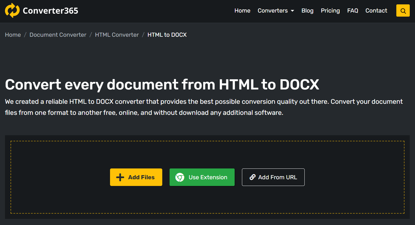 How to convert HTML to DOCX for free online?
