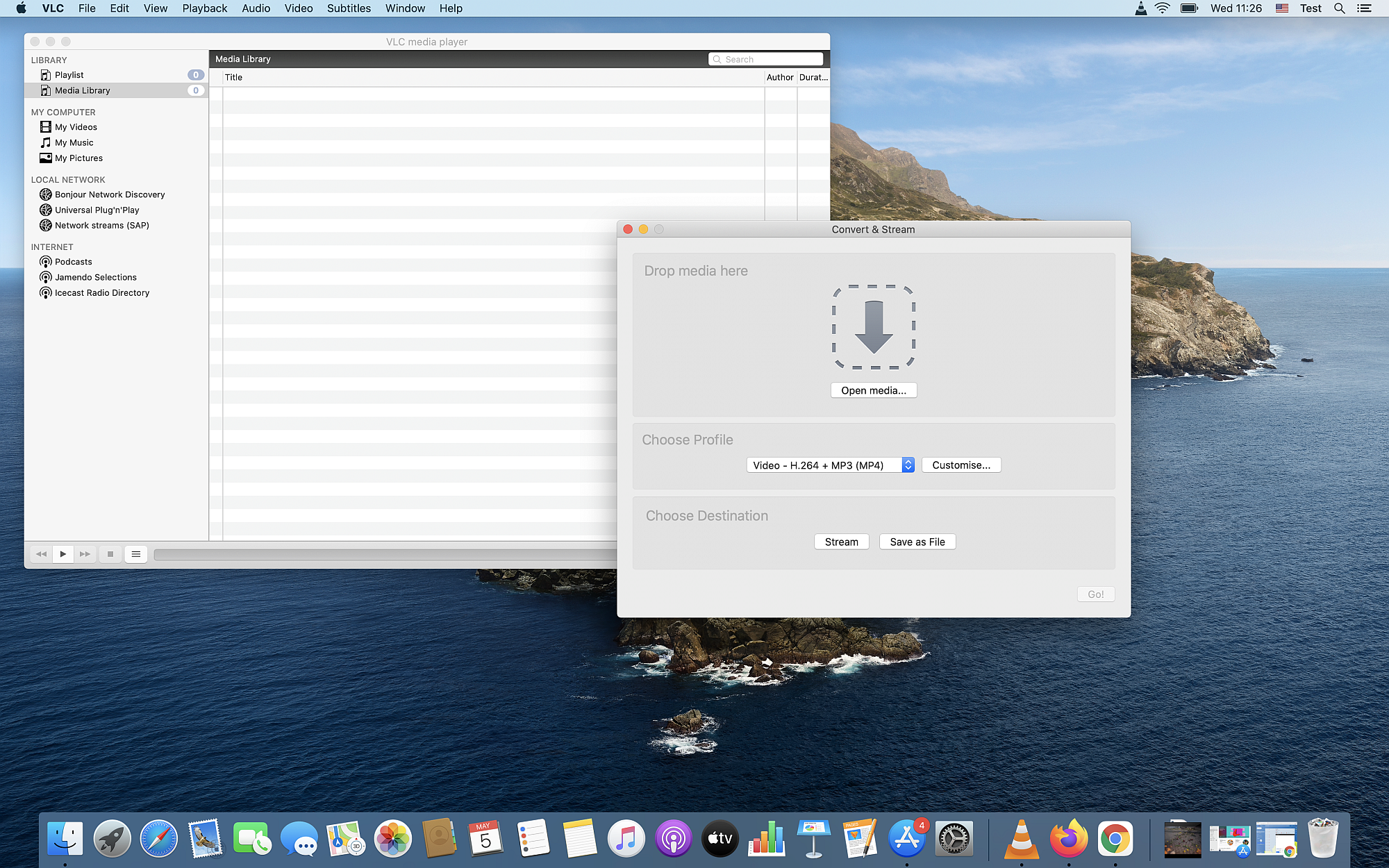 How to convert MP4 to MPG on Mac OS Catalina using VLC?