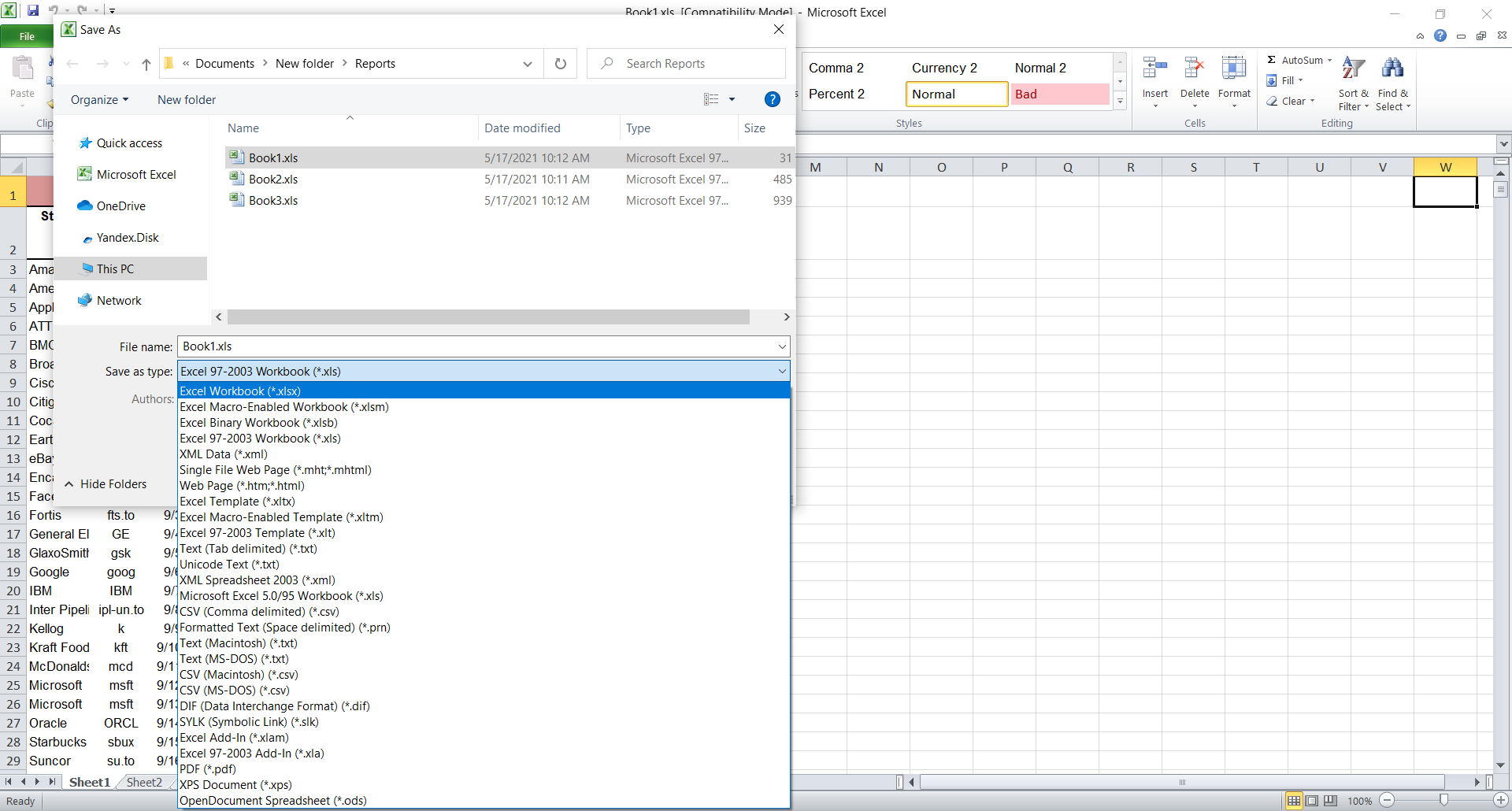 How to convert XLS to XLSX on Windows 10 using Microsoft Excel?