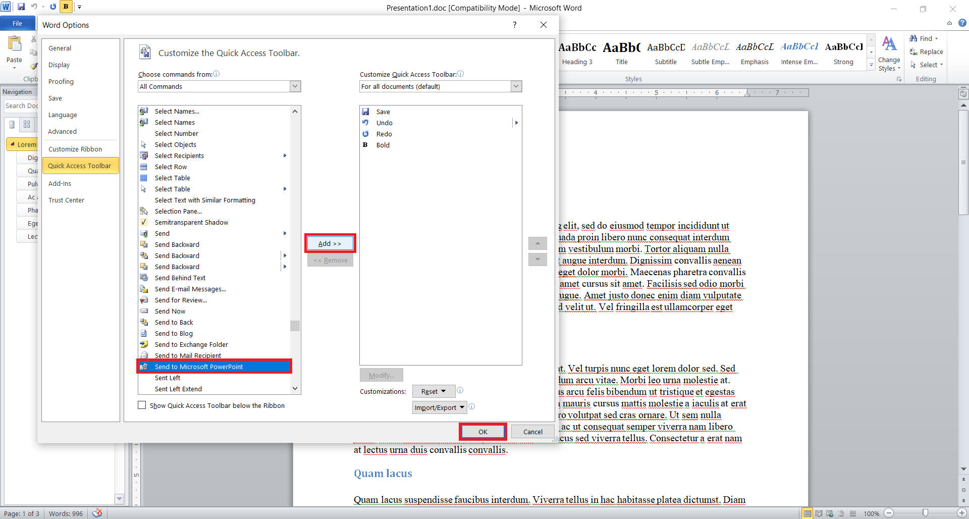 How to convert DOC to PPT using Microsoft Office Word?