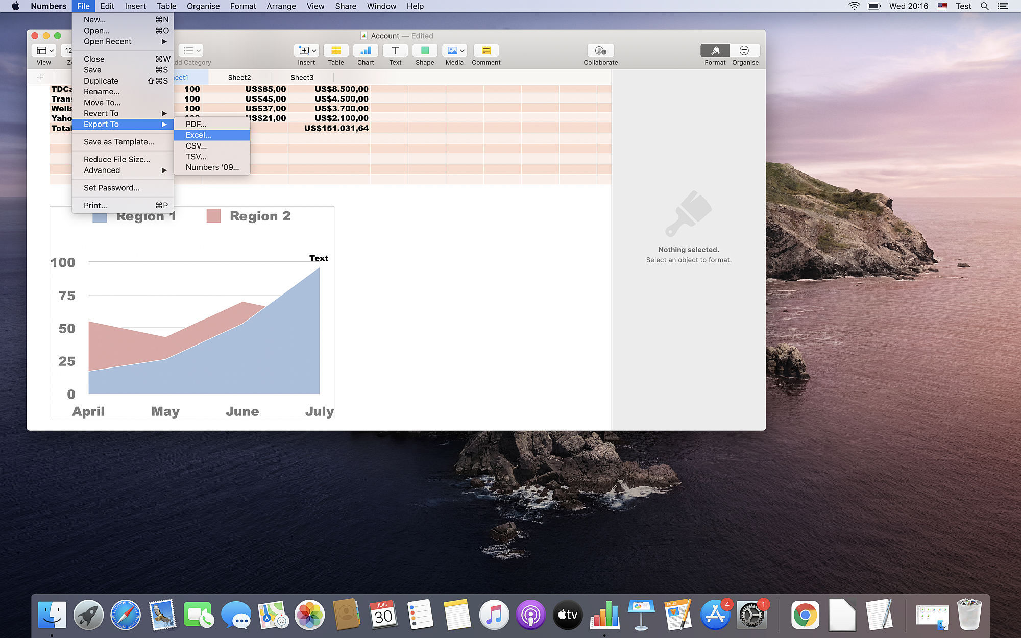 How to Convert Numbers to Excel on macOS Catalina?