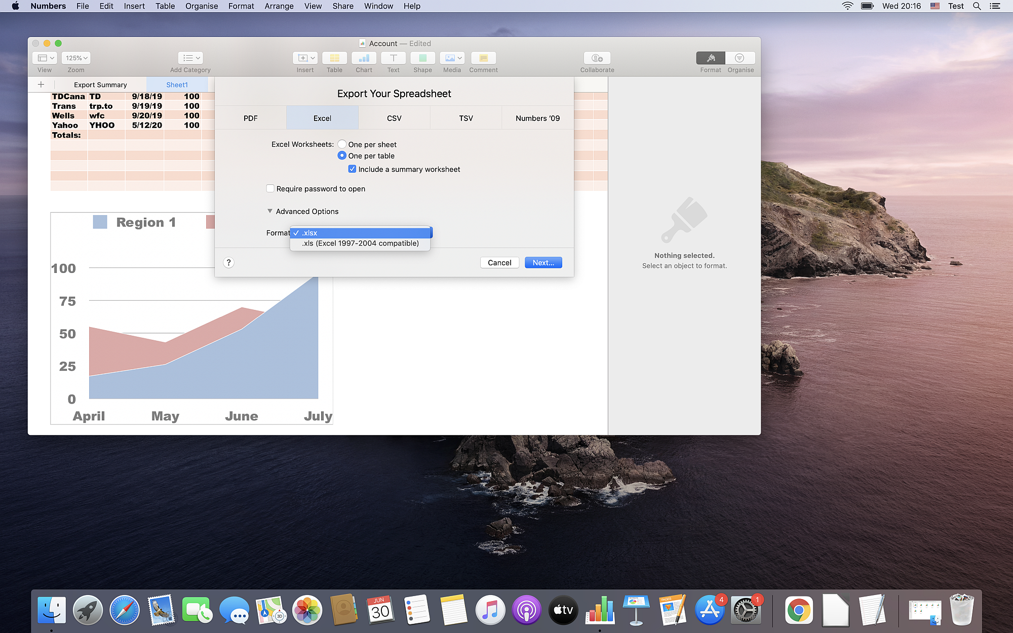 How to Convert Numbers to Excel on macOS Catalina?