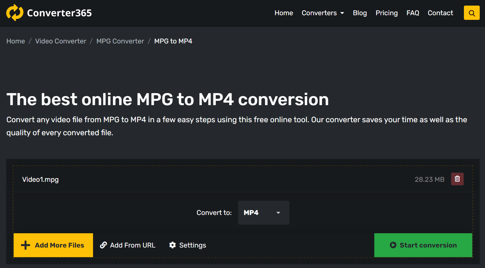 How to convert MPG online for free?